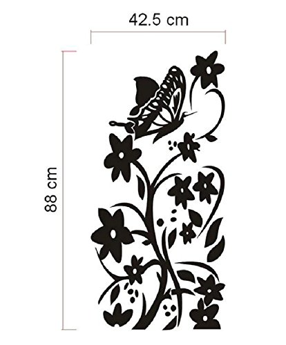 Leisial Kühlschrank-Aufkleber Wandtattoo Papier Kunst Dekoration,Schwarz - 8
