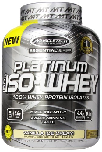 MuscleTech Platinum 100% ISO Whey Supplement, Vanilla Ice Cream, 3.27 Pound RS.3556 (51.00% Off) - Amazon