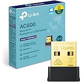 TP-Link Archer T2UB Nano Adattatore Bluetooth 4.2 WiFi USB, Dual Band AC600Mbps, Chiavetta per PC Fisso, Trasmettitore, Sched