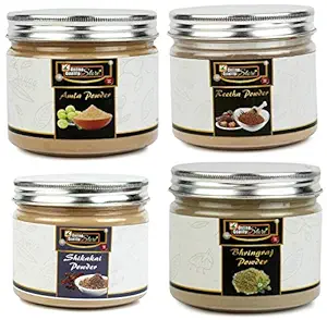 Online Quality Store Natural/Organic Amla Reetha Shikakai Bhringraj Powder-400 gm