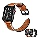 Produktbild Apple Watch Uhrenarmbänder, Schweinerippen Stil Leder Schwarz Schnalle Armband, Kompatibel Mit Apple Watch Serie 4/3/2/1 Für Männer Und Frauen Iwatch 38/40/42/44Mm,Brown,38Mm/40Mm