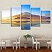Produktbild Modulare Poster Wohnzimmer Dekor Rahmen 5 Stücke Mount Fuji Mountain Lake Landschaft Leinwandbilder Wandkunst Gedruckt Paintings-20CMx35 / 45 / 55CM