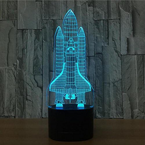 DENGS 3D Illusion Night Light Bluetooth Speaker LED Desk Lamp 5 Color Art Sculpture Lights for Kids Bedroom Decor , Picture color