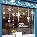 Produktbild Tuopuda Weihnachten Fensterbilder Weihnachtssticker Schneeflocken Schneemann Wanddeko Fensterdeko Wandaufkleber (weihnachten schneeflocke)
