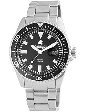 Carucci CA2217 Analog Herrenuhr mit Edelstahlband, Quarzwerk, Silberfarbig, 10 ATM