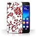 Price comparison product image STUFF4 Phone Case / Cover for Huawei Honor 6 / Red Flowers Design / Floral Stamp Pattern Collection / by Penny Lane Publishing, Inc.