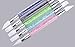 TENI® 5Pcs GEL Nail Art Carving Pen Brushes Silicone Head Acrylic Handle Salon Tool Set