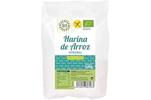 SOLNATURAL HARINA DE ARROZ Integral SIN Gluten Bio 500 g, Estándar, Único