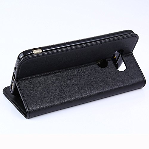 C-Super Mall-UK LG G5 hülle,Qualität PU-Leder starke magnetische Schnalle Mappen-Standplatz -Schlag-Fall für LG G5 ( schwarz ) - 8
