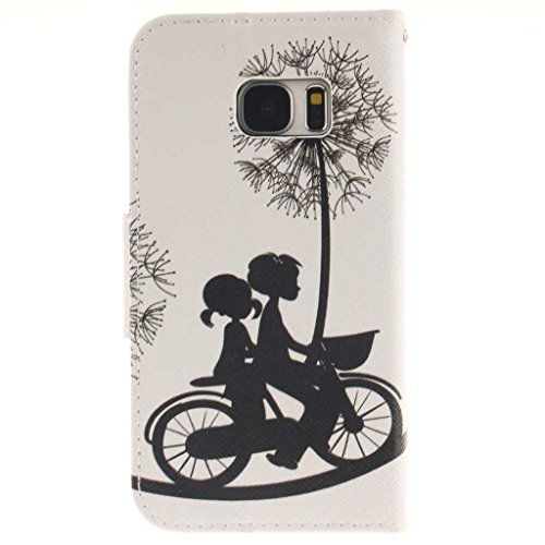 Samsung Galaxy S7 Hülle, BoxTii® Schutzhülle + Frei Hartglas Displayschutzfolie, PU Leder Hülle mit Kartenfächern Magnetverschluss und Ständer Funktion für Samsung Galaxy S7, Kratzfeste Weiche Lederhülle Flip Wallet Ledertasche Wickelfalz Handyhülle mit Silikon Rückschale Case Cover für Samsung Galaxy S7 (#12 Schwarz) - 2