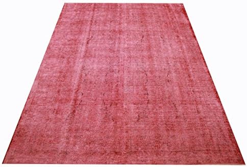 Stored Outlet Oriental Rug Vintage Dyed Used Look Overdyed 340X248 cm pink