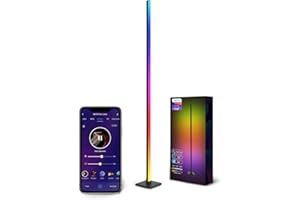 ibaye Led Floor Lamp,60 Inch Corner Lamp Compatible with Alexa and Google Assistant,4 Segment Detachable Corner Light with Square Base for Living Room and Bedroom Ambient Lighting