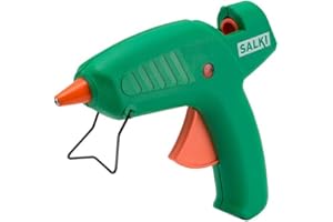 SALKI – Pistola de Cola Termofusible 70W – Para Barras de Silicona Caliente de 12 mm, con Gatillo Ergonómico, Soporte Incorporado y Autonomía Inalámbrica de 10 Min, Color Verde