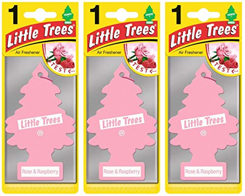 Little Trees Piccoli Alberi LTZ080 Air freshener-Rose e Lampone fragrance-3-pack, Set di 3
