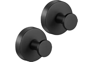 flintronic 2 stycken svarta väggkrokar, sugproppar, sugkoppar, handdukskrokar badrockskrokar utan borrning, extra stark badru