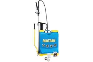 Matabi - Manual Backpack Sprayer - 12L - Fibreglass Lance - 3 Positions Pressure Regulator - Padded Straps - Garden, Orchard and Agriculture - Super Green 12 - Made in Europe