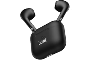 Boat Airdopes Joy, 35Hrs Battery, Fast Charge, IWP Tech, Low Latency, 2Mic ENx, Type-C Port, v5.3 Bluetooth Earbuds, TWS Ear Buds Wireless Earphones with mic(Jet Black)