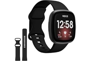 Mualady Straps Compatible with Fitbit Versa 4/Fitbit Versa 3/Fitbit Sense,Breathable Silicone Sport Replacement Wristbands for Fitbit Versa 3 for Women & Men