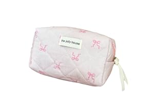 CRGANGZY Gesteppte Make-up-Tasche, Make-up-Aufbewahrungstasche, große Kapazität, Kosmetiktasche, ästhetische tragbare Kosmetiktasche aus Baumwolle für Outdoor-Reisen (Stil 3)