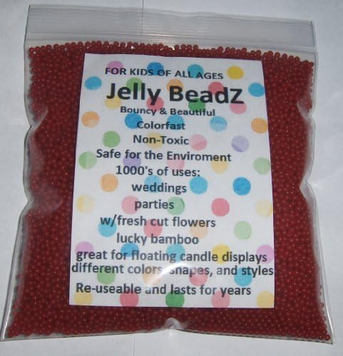 8oz -Almost 15,000 Jelly BeadZ? Water Bead Gel - MAGENTA- Heat Sealed Bag- Water Pearls Gel Beads- Wedding &amp; Event Centerpieces by LAW