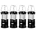 Produktbild LE Camping Laterne zusammenklappbar 30 LEDs Batteriebetrieb Wasserdicht Außenleuchte für Wandern Camping Notfall Ausfälle Nachtlicht tragbare Gartenlaterne LED Camping Beleuchtung schwarz (4 er)