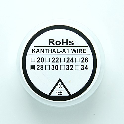 Kanthal - Bobina de alambre resistente tipo A1 calibre 22-32 AWG de 30 metros.