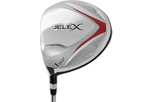 JELEX Levier de golf / bois main gauche en acier inoxydable et aluminium pour gaucher Longueur 107-115 cm Angle 56-58° Poids 420 g Poignée ergonomique en caoutchouc facile d'entretien et durable