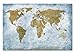 Produktbild Dsign24 Weltkarte edel als Leinwandbild Wandbild 150 x 100 cm – Wanddeko, Kunstdruck, Keilrahmen Globus World Classic A05050