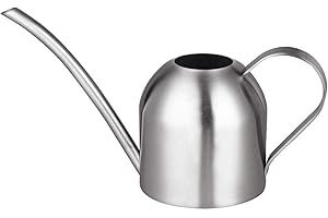 IMEEA Petit arrosoir en acier inoxydable pour plantes d'intérieur - 450 ml - Petit arrosoir pour bureau, rebord de fenêtre, bonsaï, plantes grasses