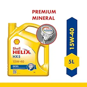 Shell Helix HX5 15W-40 API CH4 Premium Mineral Engine Oil for Diesel Cars (5 L)