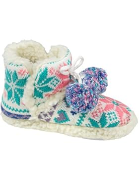 GIBRA® Hausschuhe für Kinder, gefüttert, türkis/rosa, Gr. 28/29 - 34/35