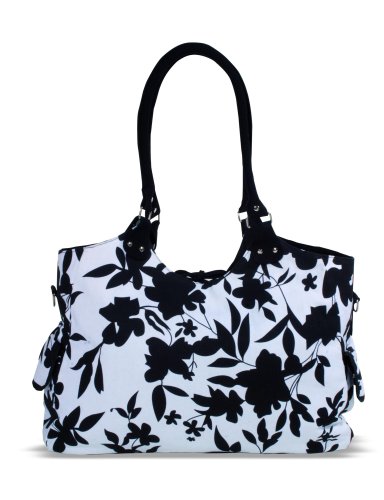 Preisvergleich Produktbild Kaiser 6572025 - Wickeltasche Betty, Design: black / white flowers