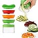 Produktbild Spiralschneider - 3 Klingen Gemüse, Spiralschneider mit dem man endlos Spaghetti Nudeln fertigen kann, Gemüseschneider und Zerkleinerer (Grün)