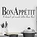 Produktbild Wandaufkleber, Holeider Esszimmer Bon Appetit Wand-Aufkleber Dekor Küche Abziehbilder Kunst