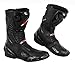 Produktbild Nextek Neuer Entwurf - echtes Leder-Motorrad-Aufladungen gepanzertes Motorrad-langer Knöchel-Schutzstiefel Schuhe Anti-Rutsch-Rennsport | Schwarz / Black, EU 42