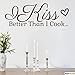 Produktbild I Kiss Better Than I Cook 40x80 Wandtattoo Aufkleber Decal von SUPERSTICKI® aus Hochleistungsfolie für alle glatten Flächen UV und Waschanlagenfest Profi Qualität