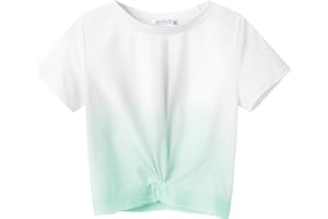 Arshiner Filles T-Shirts Manches Courtes été Enfants Coton Mignon Mode Impression Rentrée des Classes Tops Sport Léger Casual Tshirts pour Fille