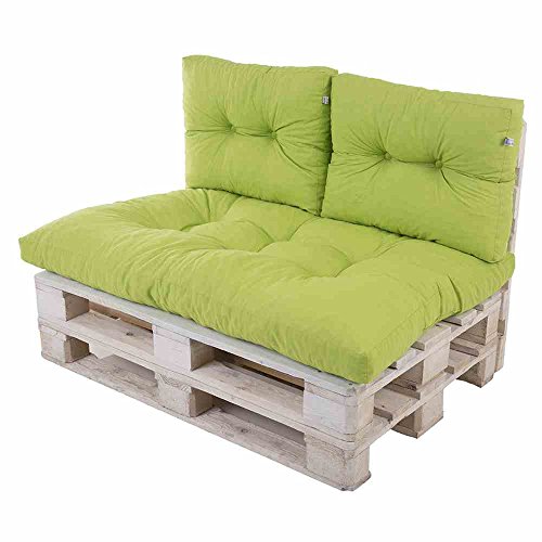 Dajar 485154 Palettenkissen, Flocke, grün, 80 x 120 x 24 cm, 230400000 ml