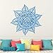 Produktbild HLLCY Wandaufkleber Mandala Aufkleber Lotus Blume Yoga Schlafzimmer Indien Boho Marokkanischen Böhmischen Bettwäsche Meditation Wandkunst Dekor 57X57Cm