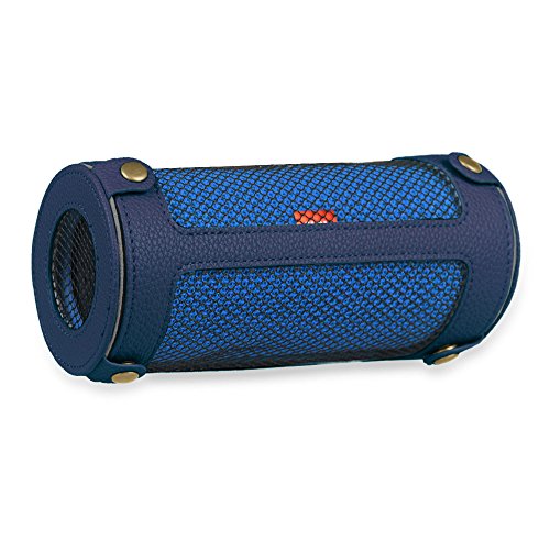 Preisvergleich Produktbild Fintie JBL Flip 3 Tragbare Lautsprecher Hülle Abdeckung - Hochwertiges Kunstleder Schutzhülle Tasche Case mit Karabinerhaken für JBL Flip3 Tragbare Lautsprecher, Marineblau