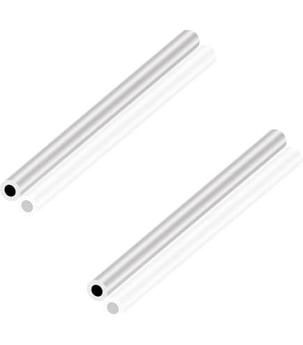 2 Tubes Ronds En Aluminium 6063 - 12mm Extérieur, 10mm Intérieur, 300mm De Long - Pour Cadre Machine, Meuble, Projet DIY