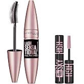 Maybelline New York Lash Sensational Fan Effective Intense Black Mascara - Extra Black 9.5 ml & Mini Lash Sensational Sky H
