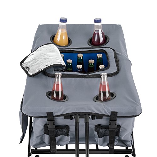Waldbeck Greyjoy Bollerwagen Handwagen (68 kg Ladung, Transporttasche, faltbar, breite Räder, Kühltasche, witterungsbeständig) gra - 9