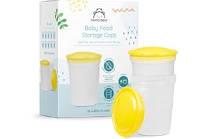 Marchio Amazon - Mama Bear Lotto di 10 Vasetti di Conservazione Ermetici per Bambini, Confezione da 1