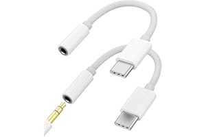 HOYULLI Adattatore USB C A 3.5mm Cuffie Jack(2pack)per IPhone15 Auricolari Cavo AUX DAC Audio Tipo C Accessori Per Apple Adapter Headphone Microfono Dongle Type-c Presa SDoppiatore Compatibile Per Samsung S24