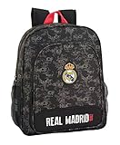 Material escolar. Real Madrid CF- Real Madrid Mochila, Color Negro (SAFTA 611924640)