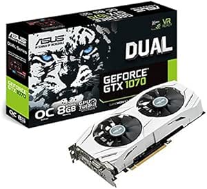Asus DUAL-GTX1070-O8G Carte Graphique Nvidia GeForce GTX 1070, 1771 MHz OC, 8GB GDDR5 256 bit