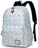☺Funda Para Portatil: La mochila para niñas cuenta con un compartimiento principal con cierre de doble cremallera, un bolsillo frontal con cremallera; dos bolsillos laterales deslizantes en ambos lados para agua o bebida, compartimentos acolchados para ipad / laptop, 2 deslizadores interiores y 3 bolsillos con cremallera, correa reforzada acolchada ajustable, se ajusta a una laptop de 14 pulgadas.