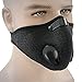 Produktbild Anquier-Gesichtsmaske, Anti-Staub-Maske, mit Filter, Anti-Pollen-Allergie, mit atmungsaktiver Netzabdeckung, zum Laufen, Motorradfahren und für andere Outdoor-Aktivitäten, Schwarz