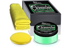 Pure Definition Carnauba Wax Kit, High Gloss Nano Technology Car Coating With Polymers, For Green Paintwork, Makes Metallic Paint Colour Shine, Radiant Glow Gift Set With Cloth and Foam Pad